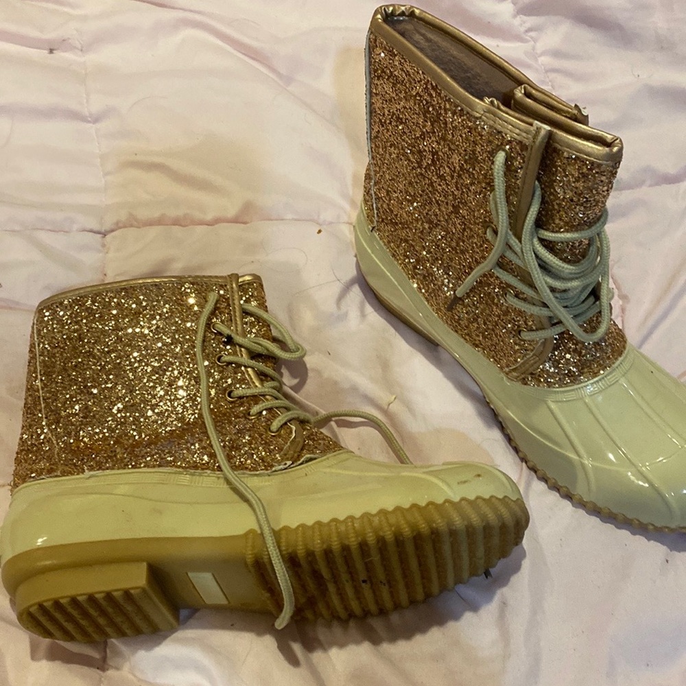 Duck boots  sparkle